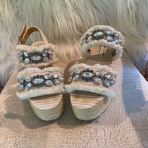 Zara Embellished platform sandal